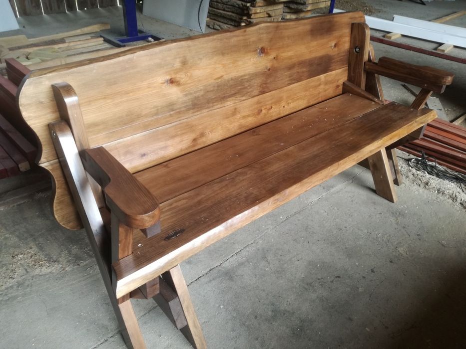 Ławka do ogrodu, stół-ławko, mebel rozkładany, 2w1
