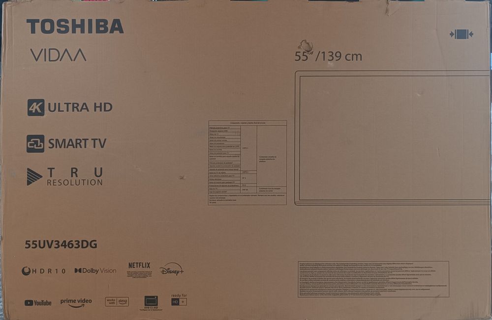 Smart TV 55" 50UV3463DG DLED 4K Ultra HD (Preto) - TOSHIBA