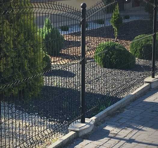 Ogrodzenie panelowe łukowe podmurówka montaż panel łuk brama