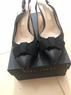 Sapatos aberto atrás preto Pura Lopes