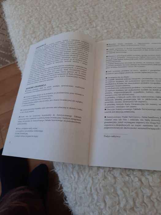 Sprzedam instrukcję obsługi.