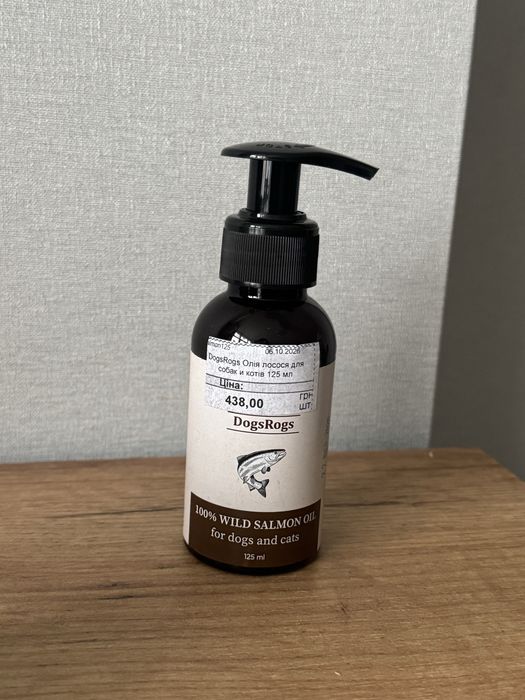 DogsRogs Wild Salmon Oil Лососева олія для собак і котів, 125 мл лососевое масло для котов