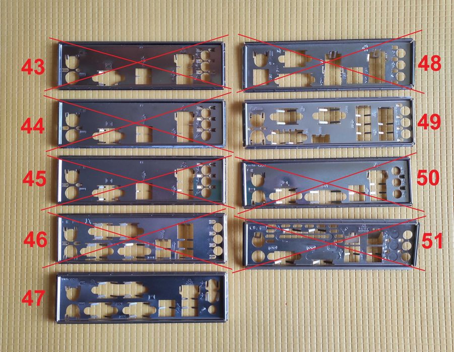 Задняя планка (заглушка, I/O Shield) в корпус от материнской платы