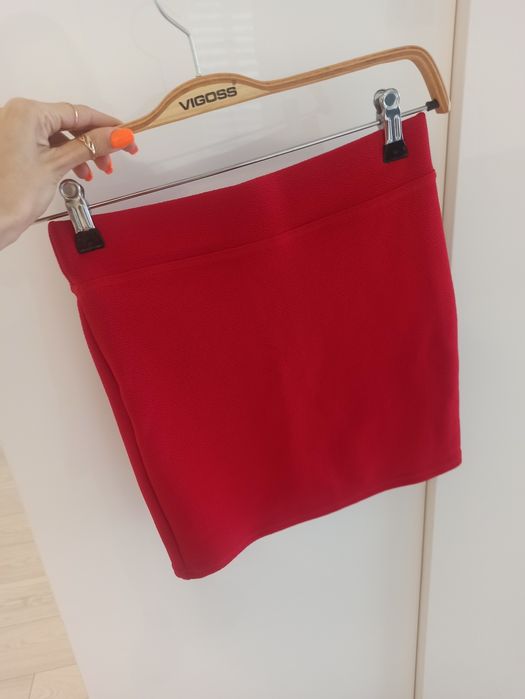 Юбка мини, красная