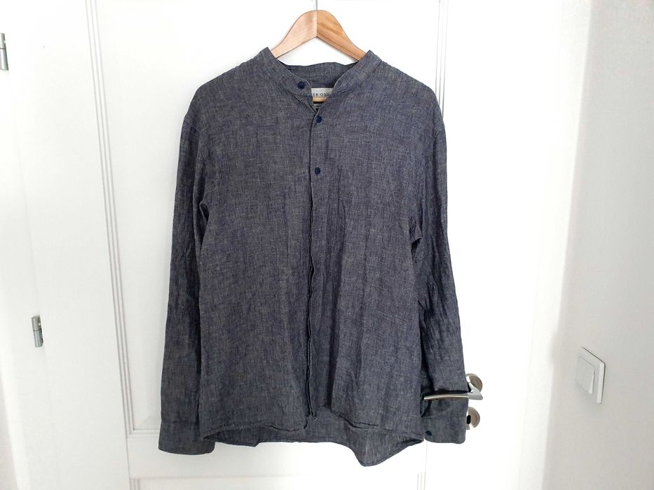 Koszula męska z domieszką lnu