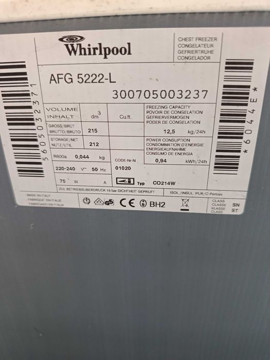 Arca Frigorífica Whirlpool