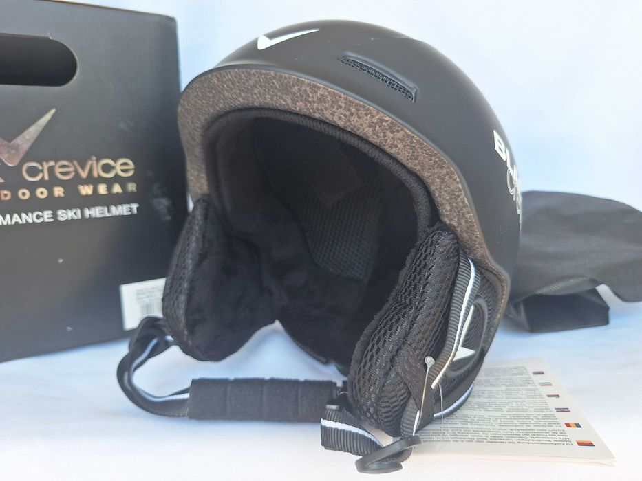 Kask narciarski juniorski Black Crevice Stubai Matt Black XS 52-54cm