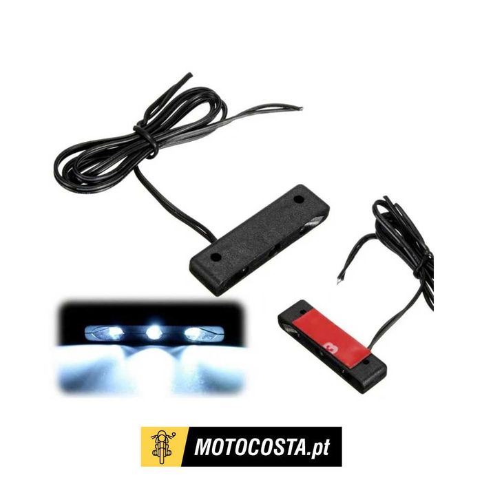 Luz LED para matrícula - Iluminação branca impermeável 12V