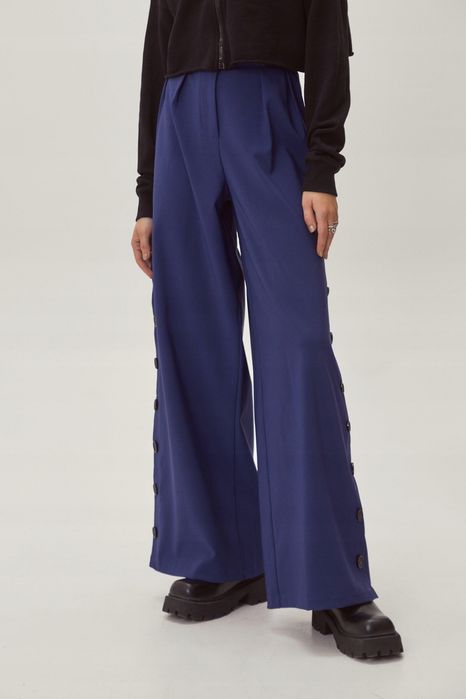 Nasty gal spodnie damskie granatowe casual 34 odj