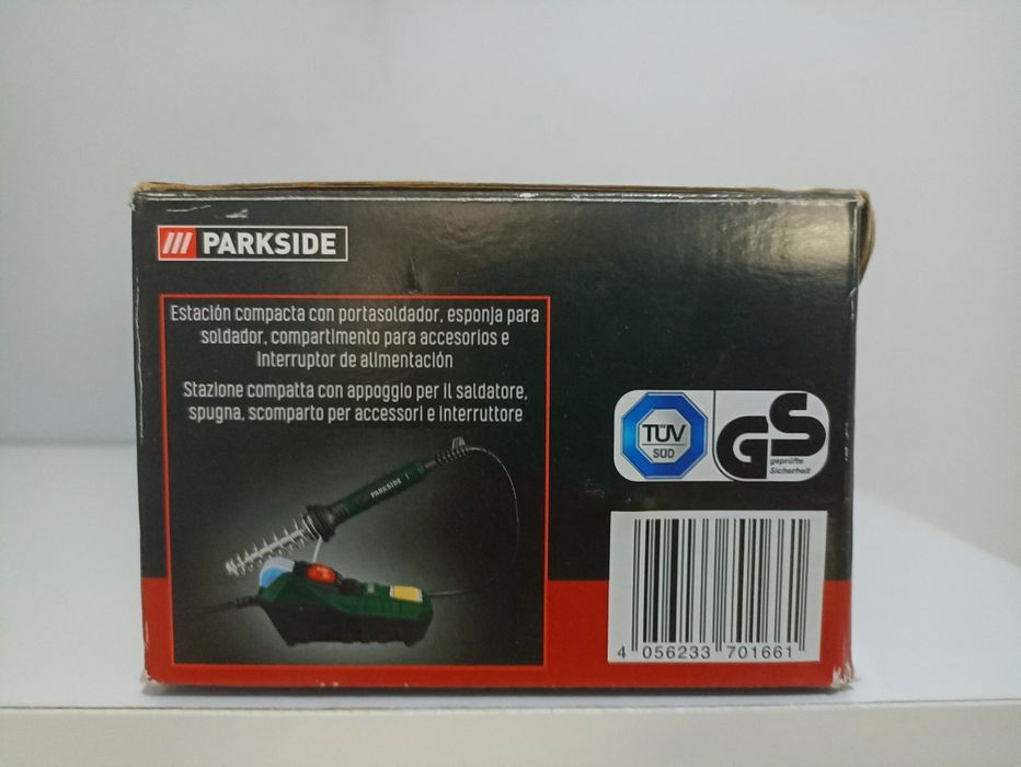 Ferro de Soldar Parkside com Suporte e Acessórios