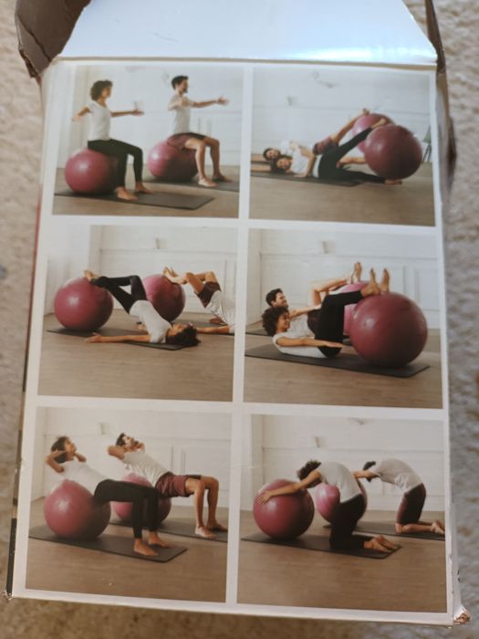 Bola de Ginástica e Pilates Tamanho 1 Resistente 55 cm Rosa