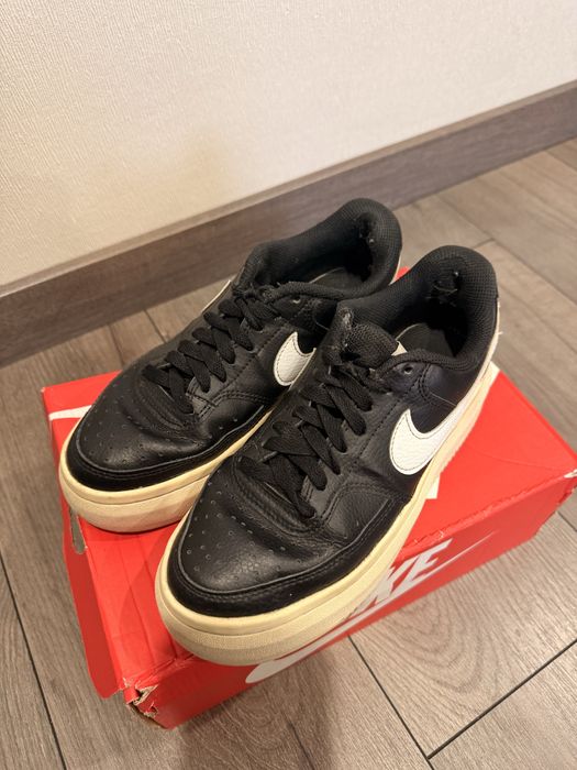 Nike, Кеды, кожа, оригинал, черный