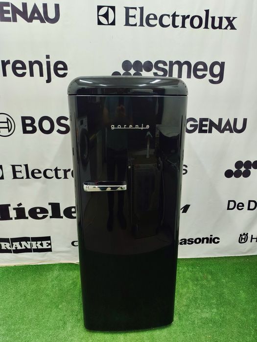 Топ! 2023! Ретро-холодильник Gorenje ORB615DBK (Premium Black) в стилі Smeg