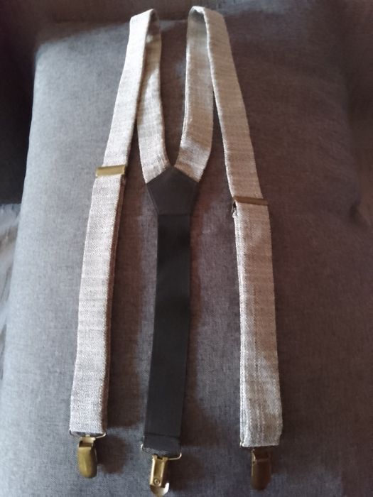 Підтяжки до 2 метрів унісекс . Текстиль + еластан сірого кольору