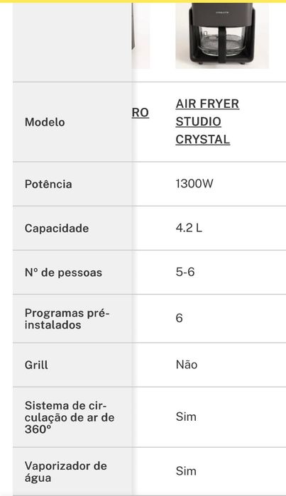 Airfryer Cozinha a vapor com garantia