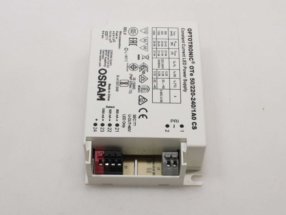 Zasilacz LED stały prąd 800mA 925mA 1050mA OSRAM OTe 50/220-240/1A0