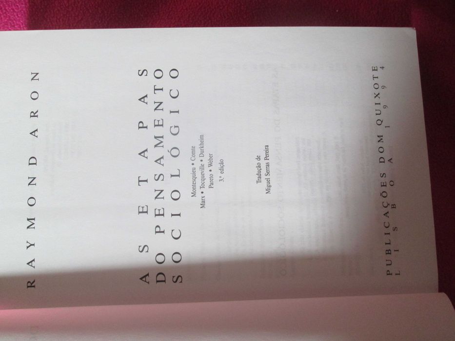 As Etapas do Pensamento Sociológico, de Raymond Aron