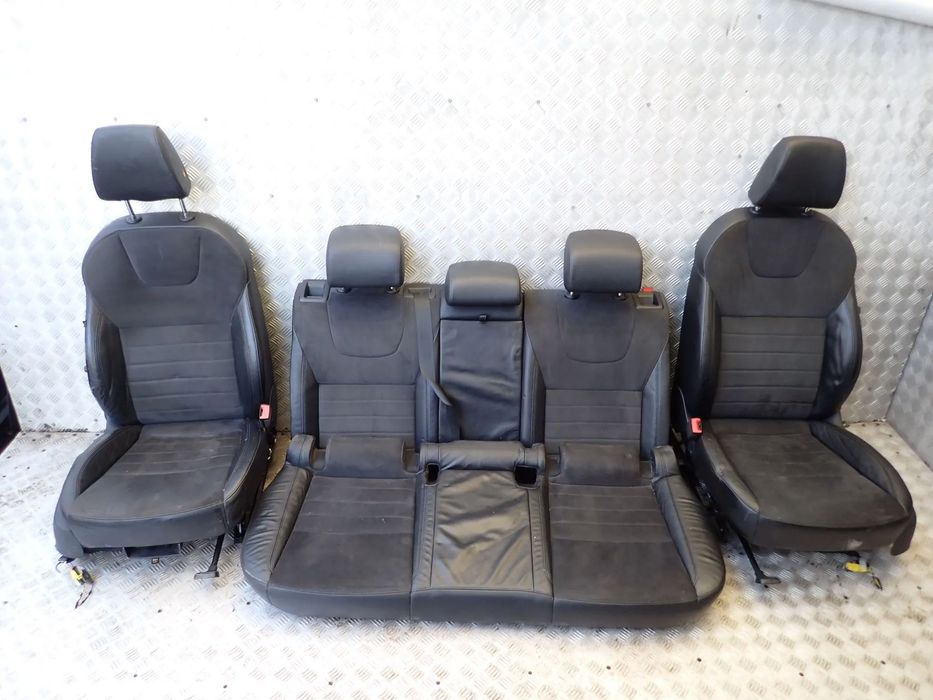 AUDI A6 C7  FOTEL PRZEDNI PRAWY / LEWY ORAZ KANAPA TYLNIA MATERIAŁ - SKÓRA KOMPLET