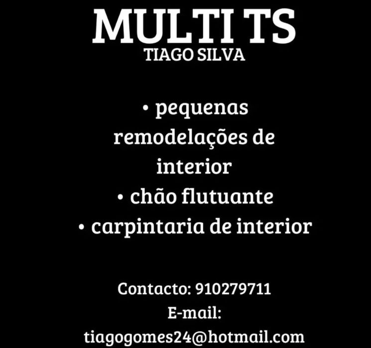 Serviços de pequenas remodelações de interiores.
