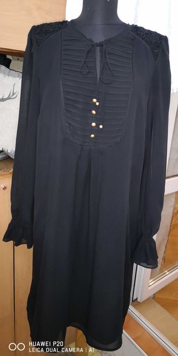 вечірня вишукана сукня MONSOON розмір L чорна шовк