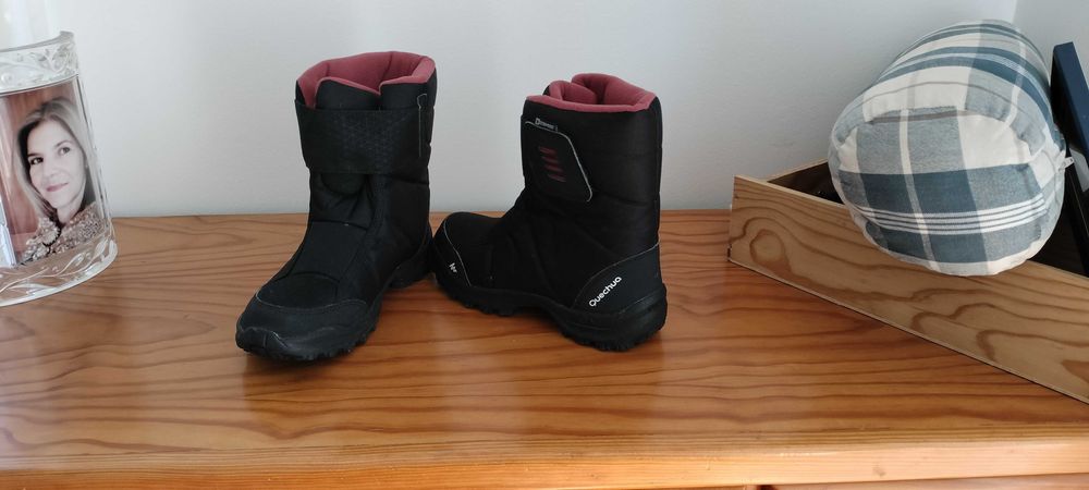 Bota para neve usada