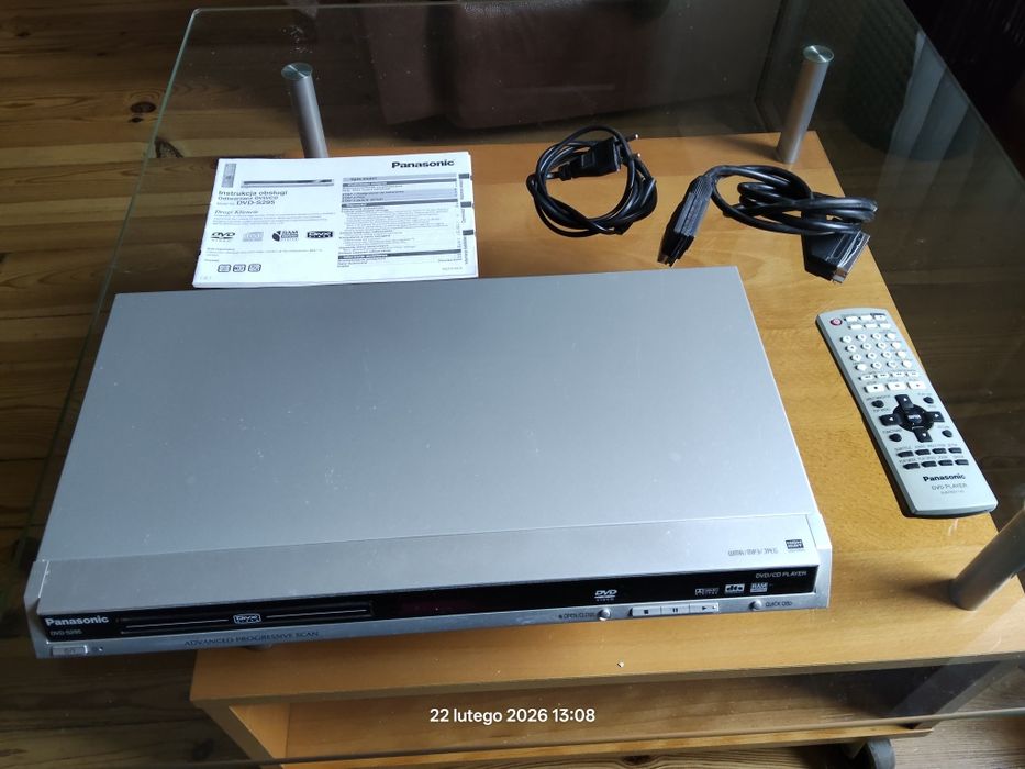 Odtwarzacz DVD Panasonic DVD-S295 | Komplet | Pilot | SCART