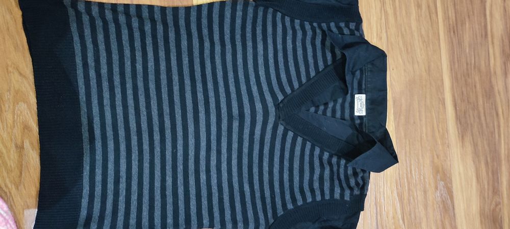 Śliczna czarna bluzka koszulowa jakby z kamizelką Madonna rozm M -L