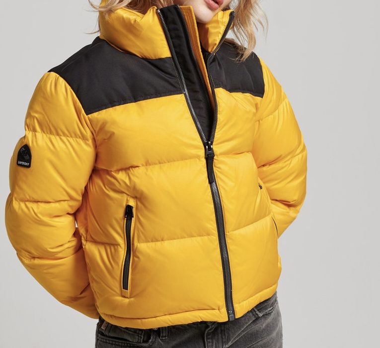 SuperDry 38 M żółta puchowa nowa z metkami