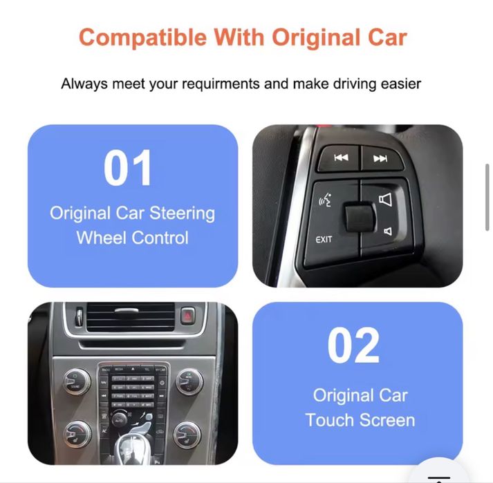 Volvo apple car play android auto interfejs dedykowany do Volvo - nowy