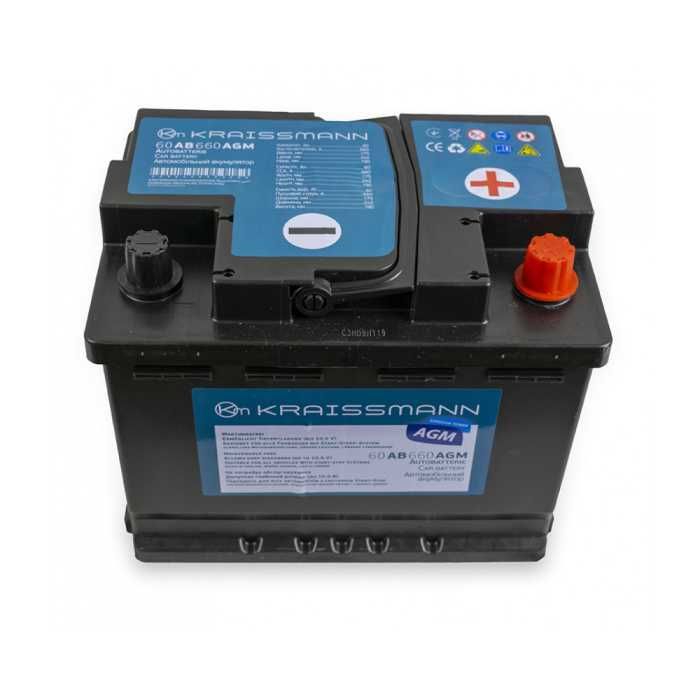 Акумулятор автомобільний AGM для інвертора KRAISSMANN (60, 70 та 80)