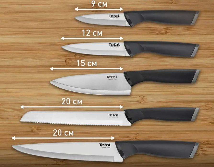 Набір ножів Tefal Comfort K221SA04 Набор ножей с подставкой • Новий