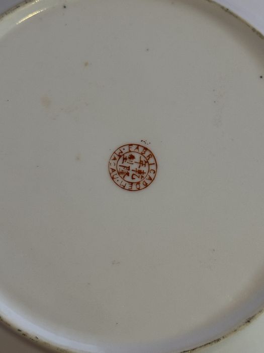 Conjunto 3 pratos de cerâmica pintados à mão