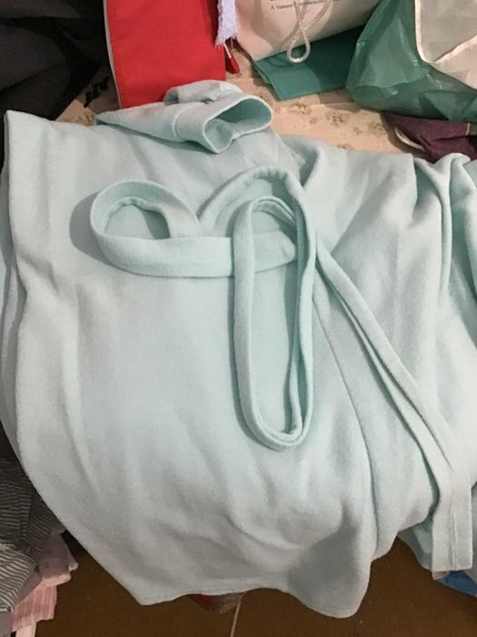 roupao quentinho azul esverdeado tamanho l