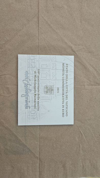 Moeda 2 euros Michelangelo 2025