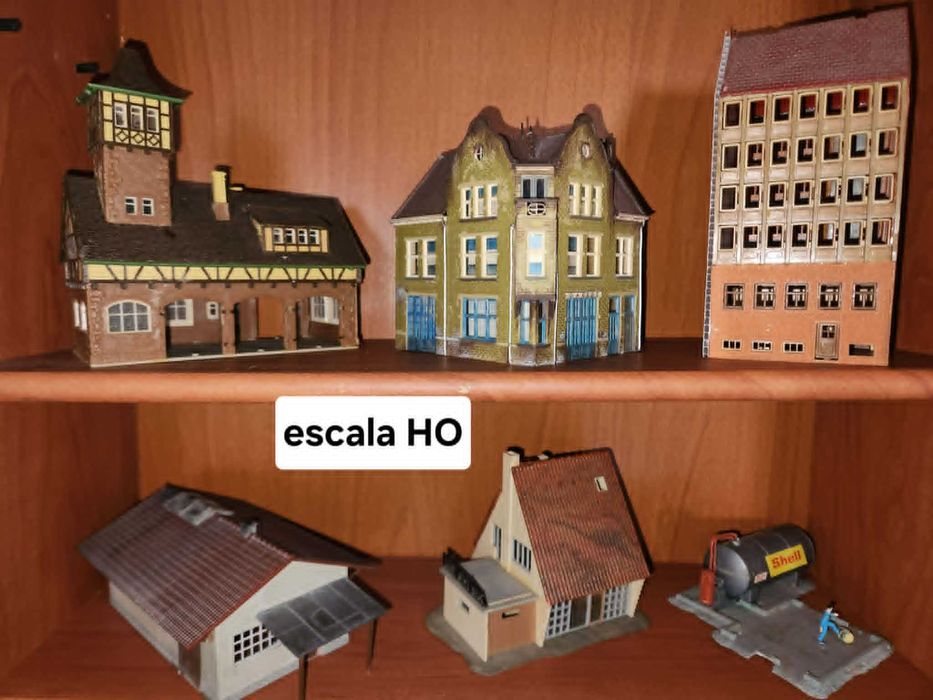 Edificios casinhas em escala HO para Ferromodelismo