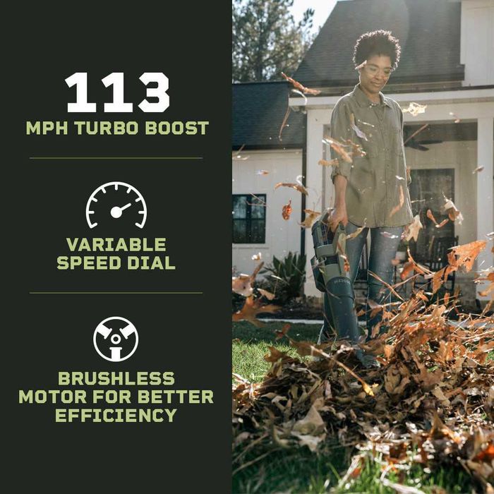 Акумуляторна Повітродуйка Воздуходуйка 62 В. 180 Км\Ч  Green Machine   (GreenWorks)