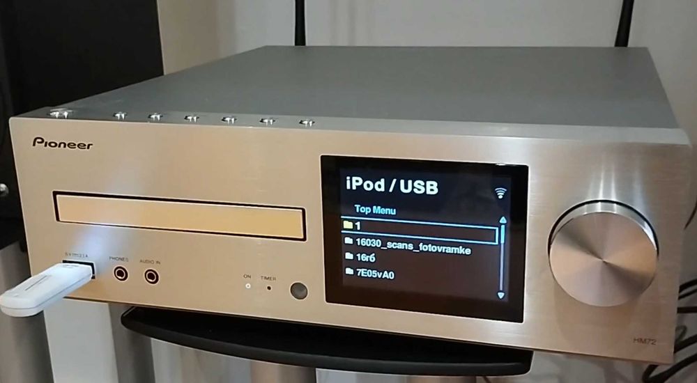 Музыкальный центр PIONEER HM72 CD Wi-Fi BT FLAC MP3 FM STREEM AUX пульт, акустика.