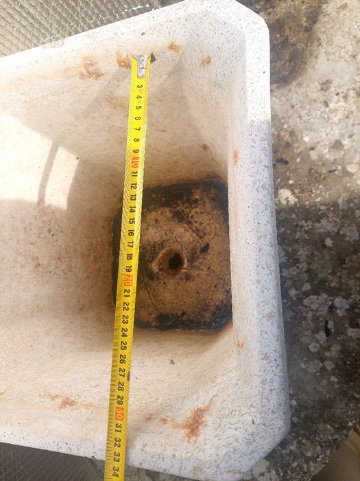 Vaso em betão quadro