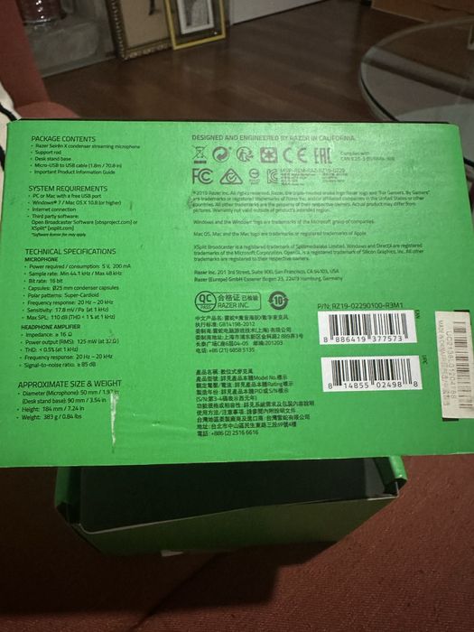 Raizer seiren X condenser streaming microfone