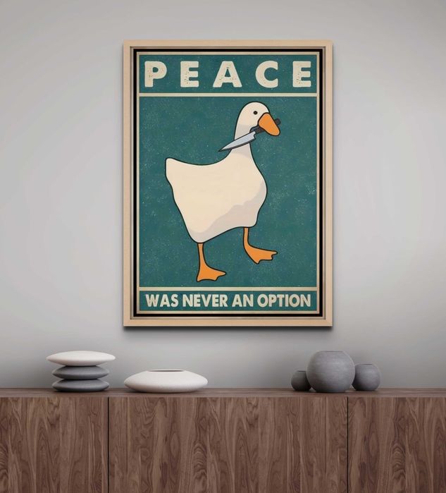 Obraz Na Płótnie Gęś Do Salonu Kuchni 40x30 Peace Was Never An Option