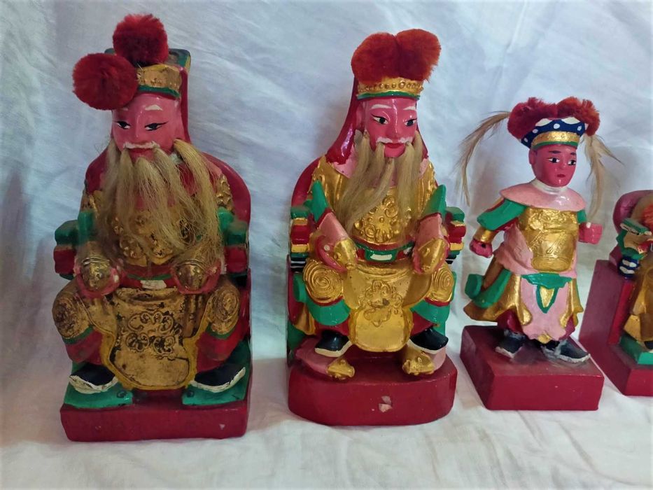 Figuras Orientais Madeira Divindades Religião 4