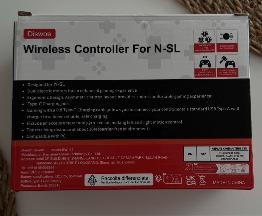 Бездротовий геймпад Diswoe Wireless Controller Nintendo Switch / PC