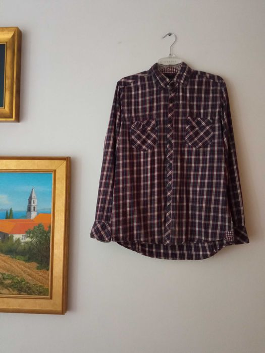 Koszula w kratę z długim rękawem jesienna drwal casual Reserved S M
