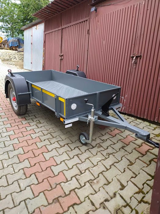 przyczepka do ciągnika jednoosiowa z hamulcem