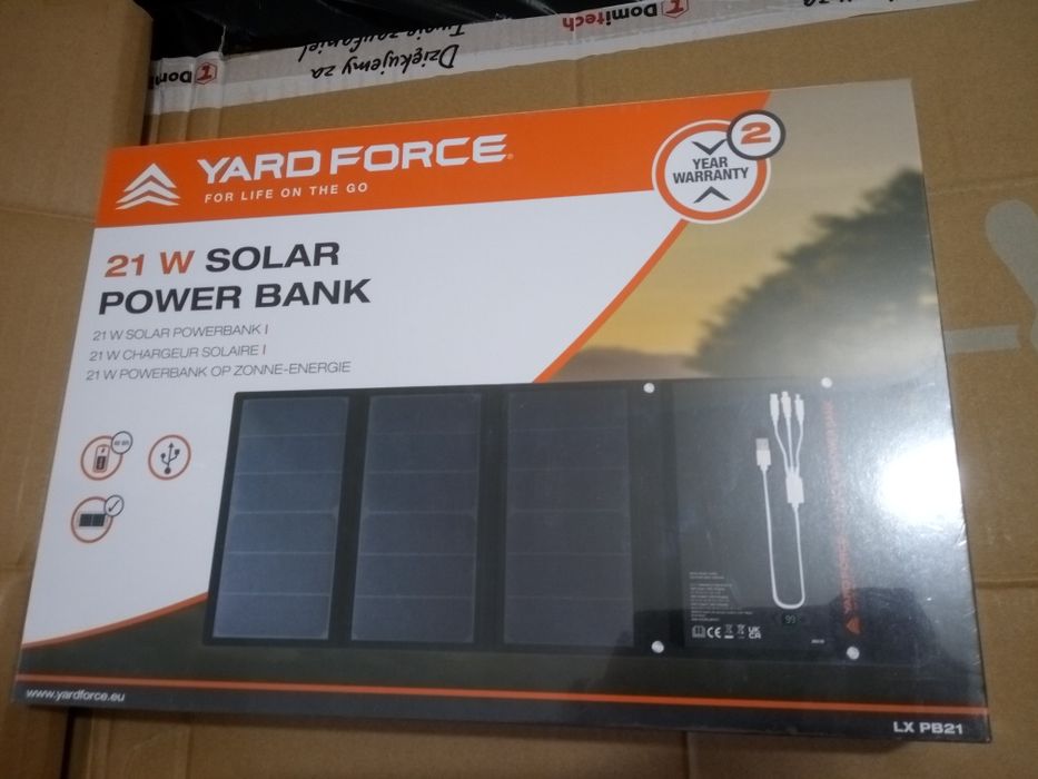 Przenośny panel solarny 21 Watt yard forc power Bank 13 000 mAhe