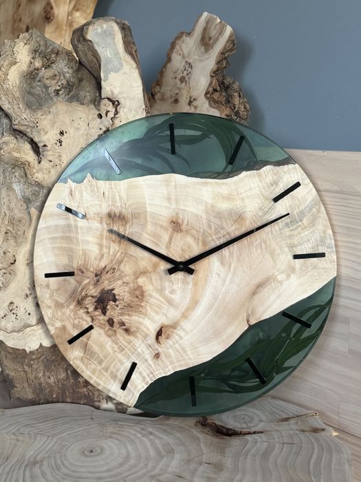 Годинник із епоксидної смоли 45см