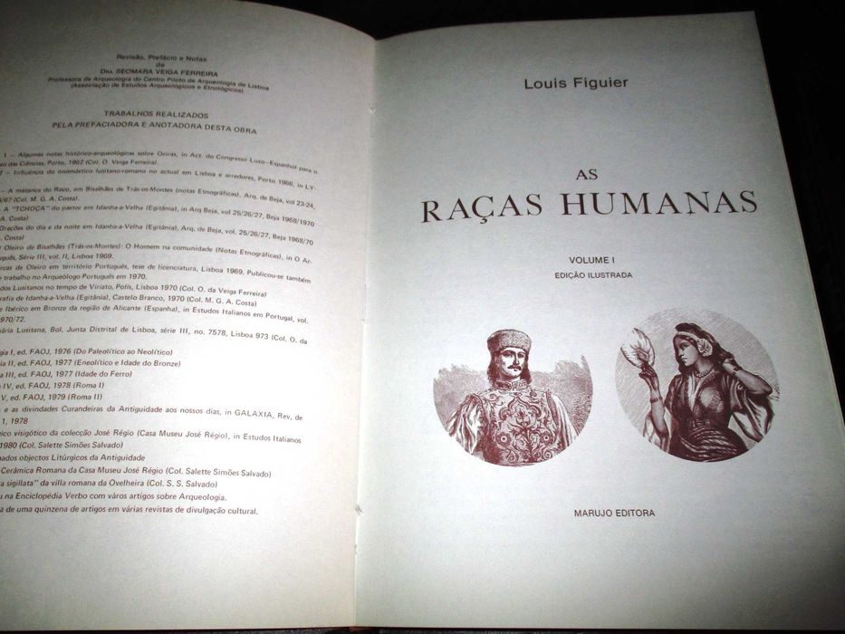Livro Raças Humanas Louis Figuier Marujo Editora