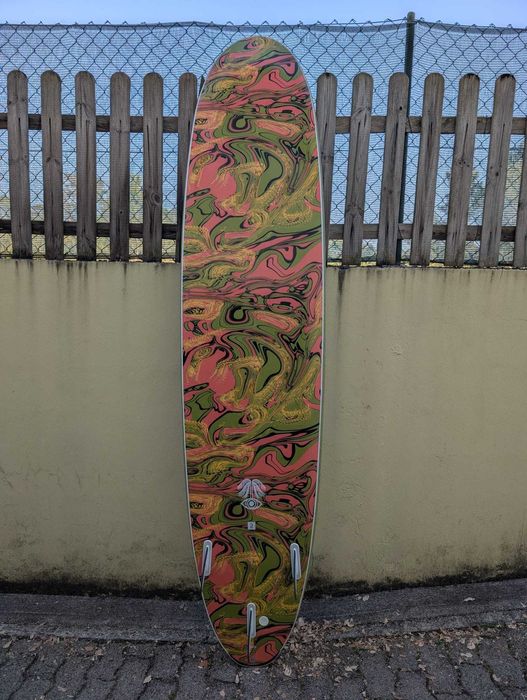 Prancha de surf em espuma 8'6" - 500 caqui
