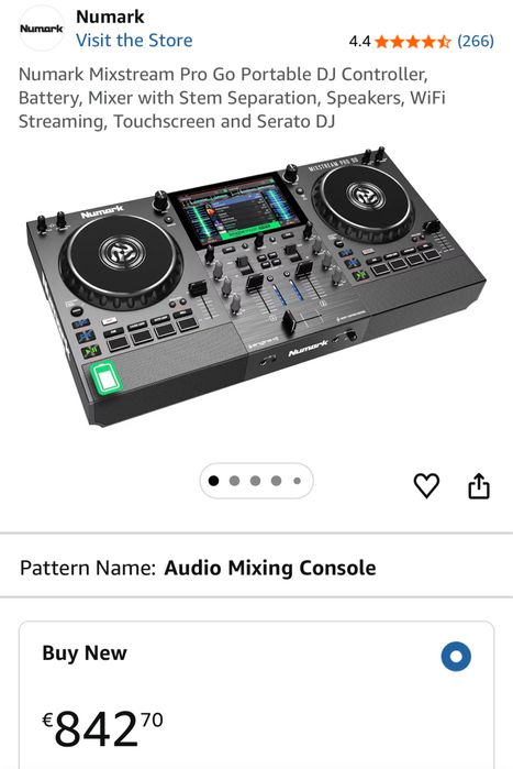 DJ All in One Portátil Numark Mixstream Pro Go [Nova]