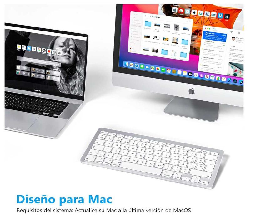 Bluetooth Keyboard for Mac – Spanish QWERTY / Teclado Bluetooth Mac – NOVO